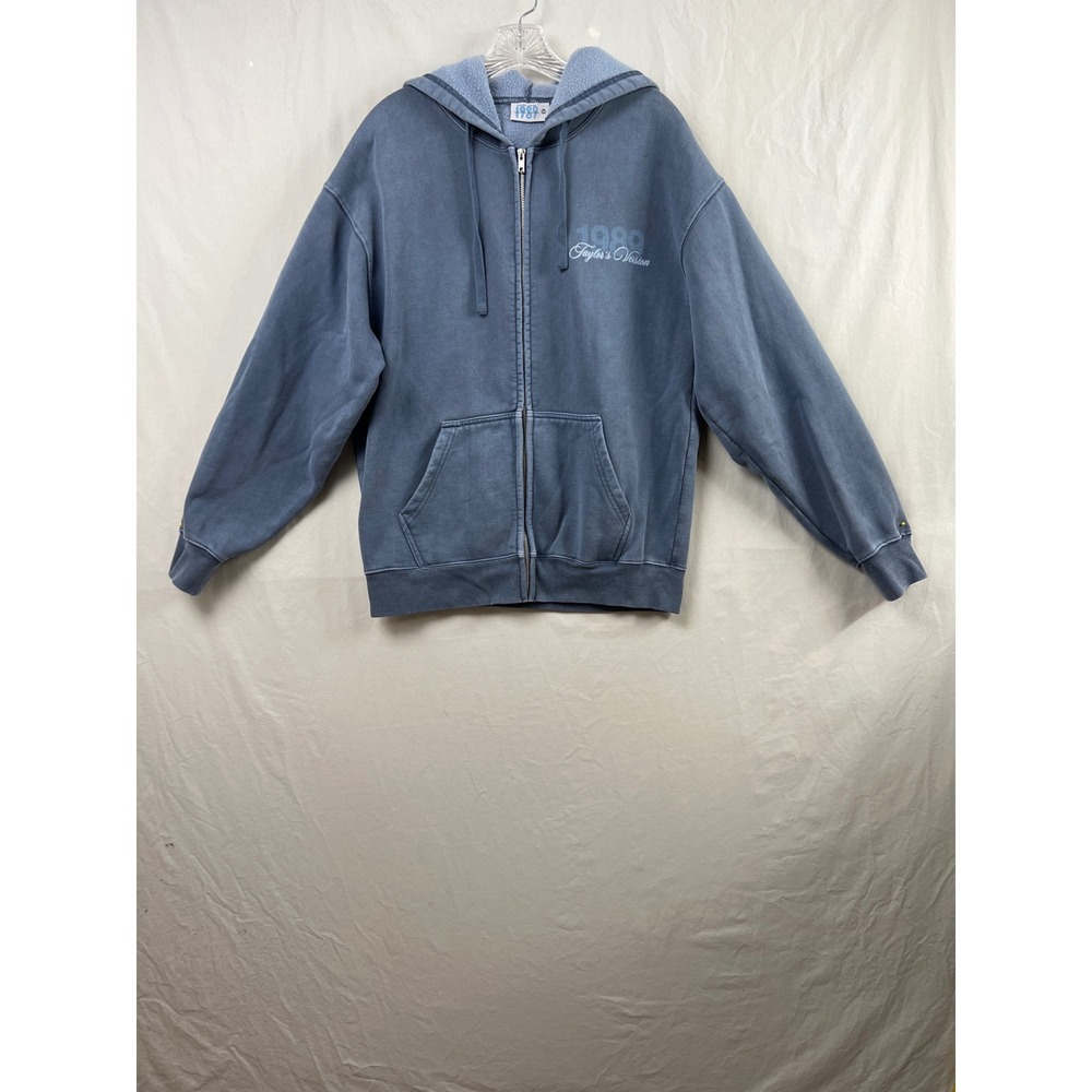 Taylor Swift 1989 Taylor's Version Hoodie Women SM Blue Is It Over Now Zip Up